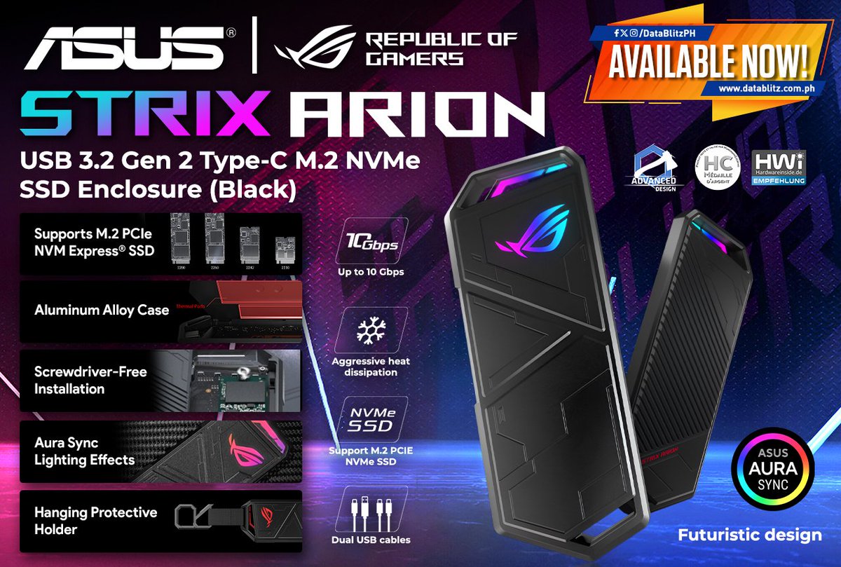 DataBlitz (@datablitzph) on Twitter photo ๐๐๐๐๐๐๐ ๐๐๐๐๐, ๐๐๐๐ ๐๐๐๐๐๐๐๐๐๐๐! โก๐
Asus ROG Strix Arion USB 3.2 Gen 2 Type-C M.2 NVMe SSD will be available today at DataBlitz branches and E-commerce Store!
๐๐จ ๐จ๐ซ๐๐๐ซ ๐จ๐ง๐ฅ๐ข๐ง๐, ๐ฉ๐ฅ๐๐๐ฌ๐ ๐๐ฅ๐ข๐๐ค ๐ก๐๐ซ๐: tinyurl.com/2bsx5ujc ๐๐๐๐๐๐๐ ๐๐๐๐๐, ๐๐๐๐ ๐๐๐๐๐๐๐๐๐๐๐! โก๐
Asus ROG Strix Arion USB 3.2 Gen 2 Type-C M.2 NVMe SSD will be available today at DataBlitz branches and E-commerce Store!
๐๐จ ๐จ๐ซ๐๐๐ซ ๐จ๐ง๐ฅ๐ข๐ง๐, ๐ฉ๐ฅ๐๐๐ฌ๐ ๐๐ฅ๐ข๐๐ค ๐ก๐๐ซ๐: tinyurl.com/2bsx5ujc