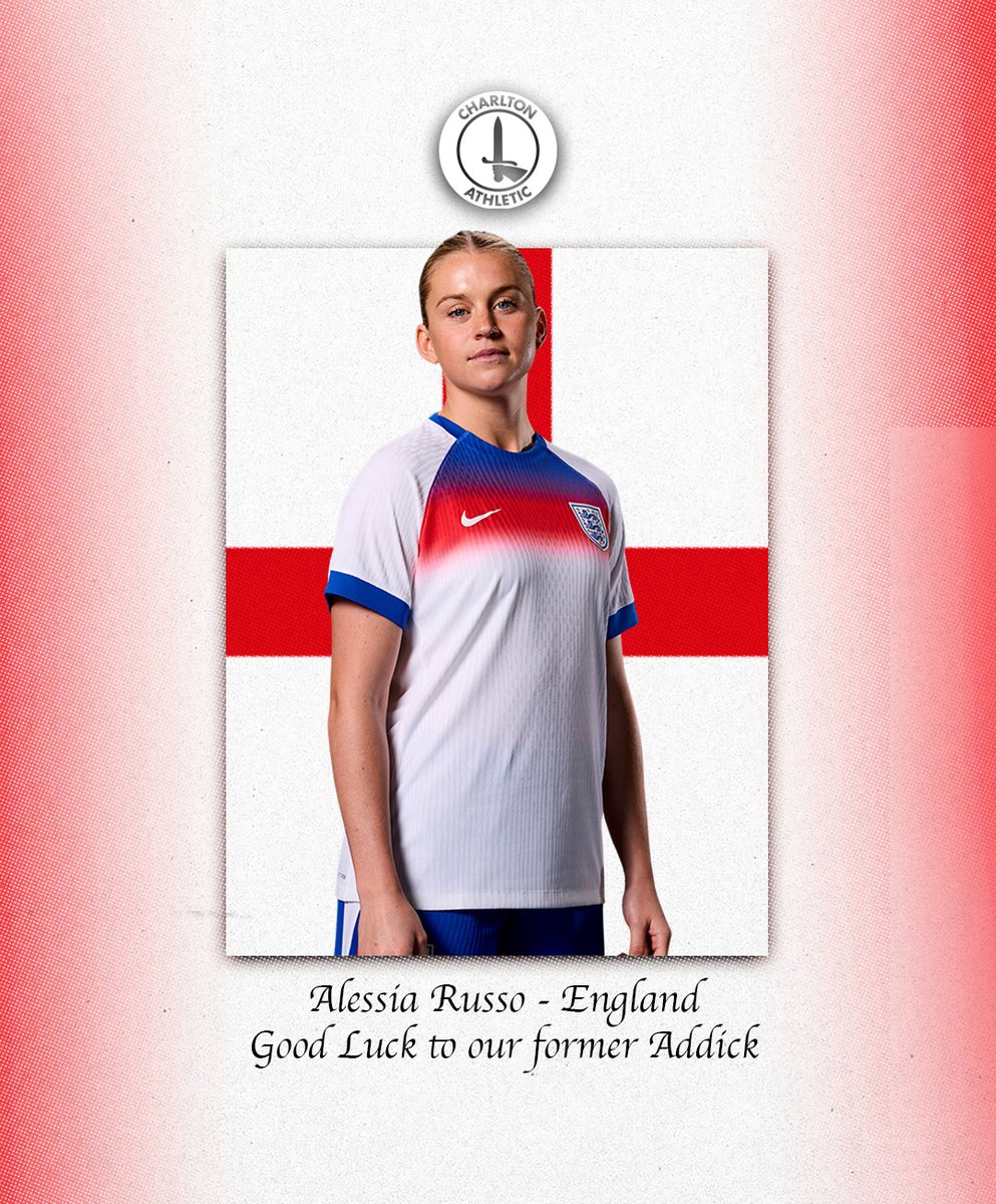 CAFCWomen's tweet photo. Good luck to former Addick, Alessia Russo in England's opening game against France  tonight ❤️ https://t.co/Q2sPMvo1yJ