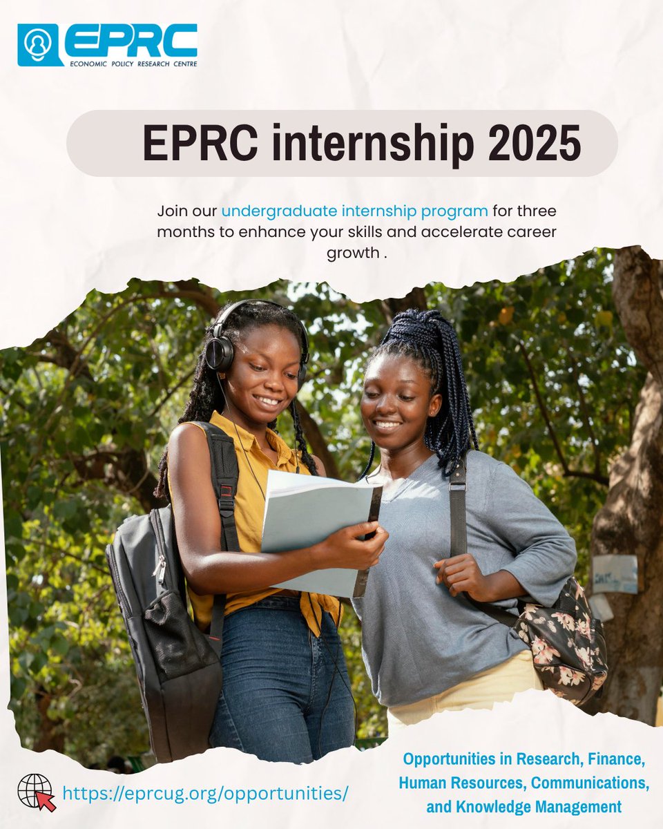 📢We are accepting internship applications for 2025. Undergraduate students in second year or final year of study can apply. See details &amp; guidance on how to apply: eprcug.org/opportunities/…