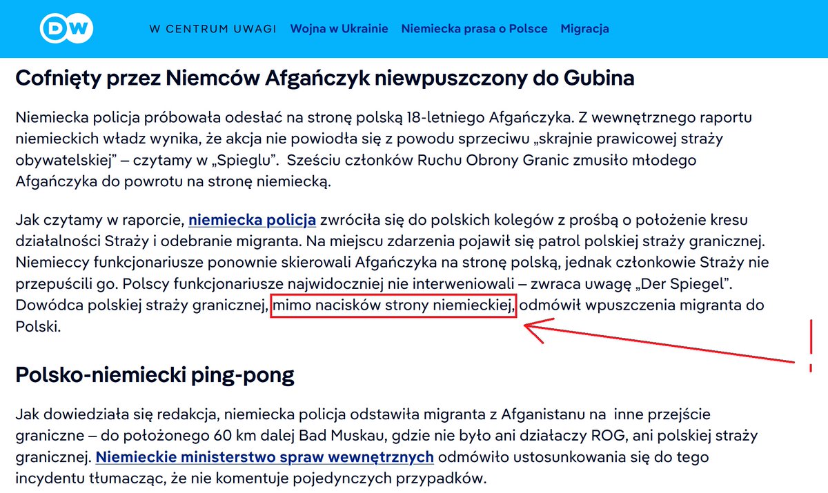 Niemiecki portal dw.com wprost pisze o naciskach służb niemieckich na polskich funkcjonariuszy! Już nie kryją się z tym, że traktują nasze państwo jak kolonię! A my będziemy dalej strzec granic RP.
