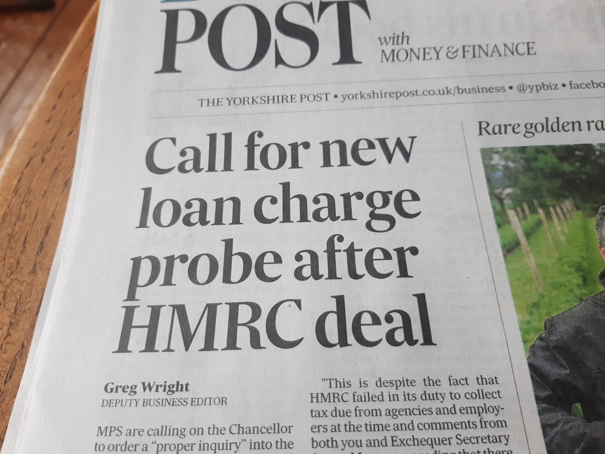 Greg Wright (@gregwrightyp) on Twitter photo Main story in today's <a href="/yorkshirepost/">The Yorkshire Post</a> business section. #loancharge. Please do support our campaigning journalism and subscribe today or #buyapaper <a href="/loanchargeAPPG/">Loan Charge & Taxpayer Fairness APPG</a> Main story in today's <a href="/yorkshirepost/">The Yorkshire Post</a> business section. #loancharge. Please do support our campaigning journalism and subscribe today or #buyapaper <a href="/loanchargeAPPG/">Loan Charge & Taxpayer Fairness APPG</a>