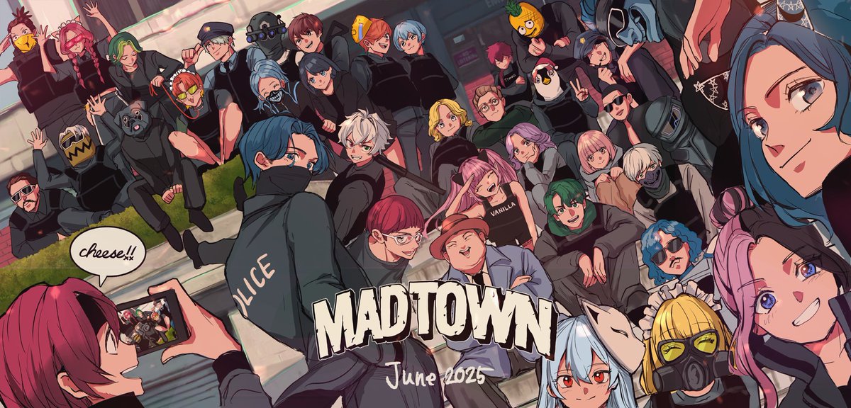 MADTOWNロス！
警察視点楽しかった〜〜〜〜

#MADTOWN #MadTownGTA 
#デブ画 #バニラ最強卍 #ミドリ絵部 #一ノ瀬の絵 #りりむとおえかき