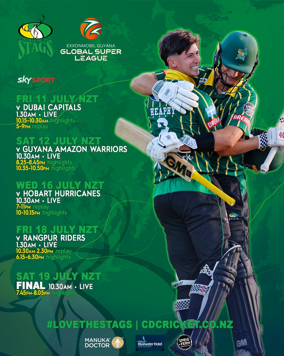 Central Stags π (@centralstags) on Twitter photo πΊπ π³πΏπ¦ For the complete <a href="/gslt20/">Global Super League</a> <a href="/skysportnz/">Sky Sport NZ</a> TV Guide, visit: bit.ly/StagsOnSky
π©π©π© #LOVETHESTAGS
π©π©π© #GSLT20
π©π©π© #GLOBALSUPERLEAGUE πΊπ π³πΏπ¦ For the complete <a href="/gslt20/">Global Super League</a> <a href="/skysportnz/">Sky Sport NZ</a> TV Guide, visit: bit.ly/StagsOnSky
π©π©π© #LOVETHESTAGS
π©π©π© #GSLT20
π©π©π© #GLOBALSUPERLEAGUE