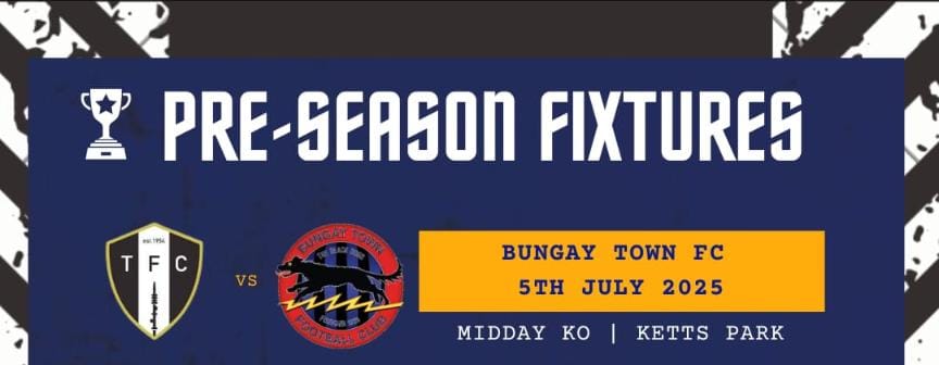 Tacolneston FC (@tacolnestonfc) on Twitter photo We're back today in our first pre-season game vs <a href="/BungayTownFC/">Bungay Town FC</a>!
Midday KO at Ketts Park!
Come down and support!
#UTM We're back today in our first pre-season game vs <a href="/BungayTownFC/">Bungay Town FC</a>!
Midday KO at Ketts Park!
Come down and support!
#UTM