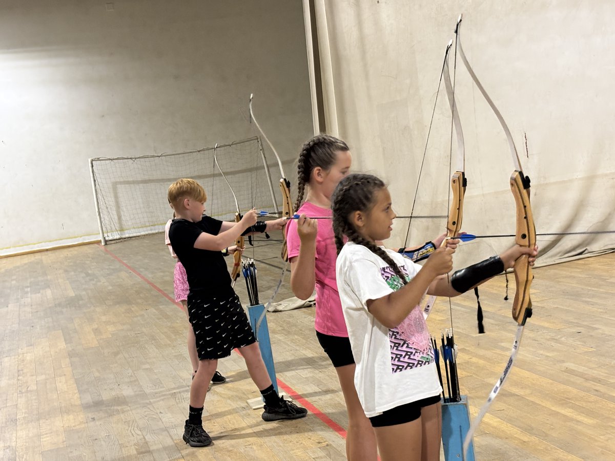 _Sandringham's tweet image. Starting the day with archery...and of course checking who got closest to a gold!