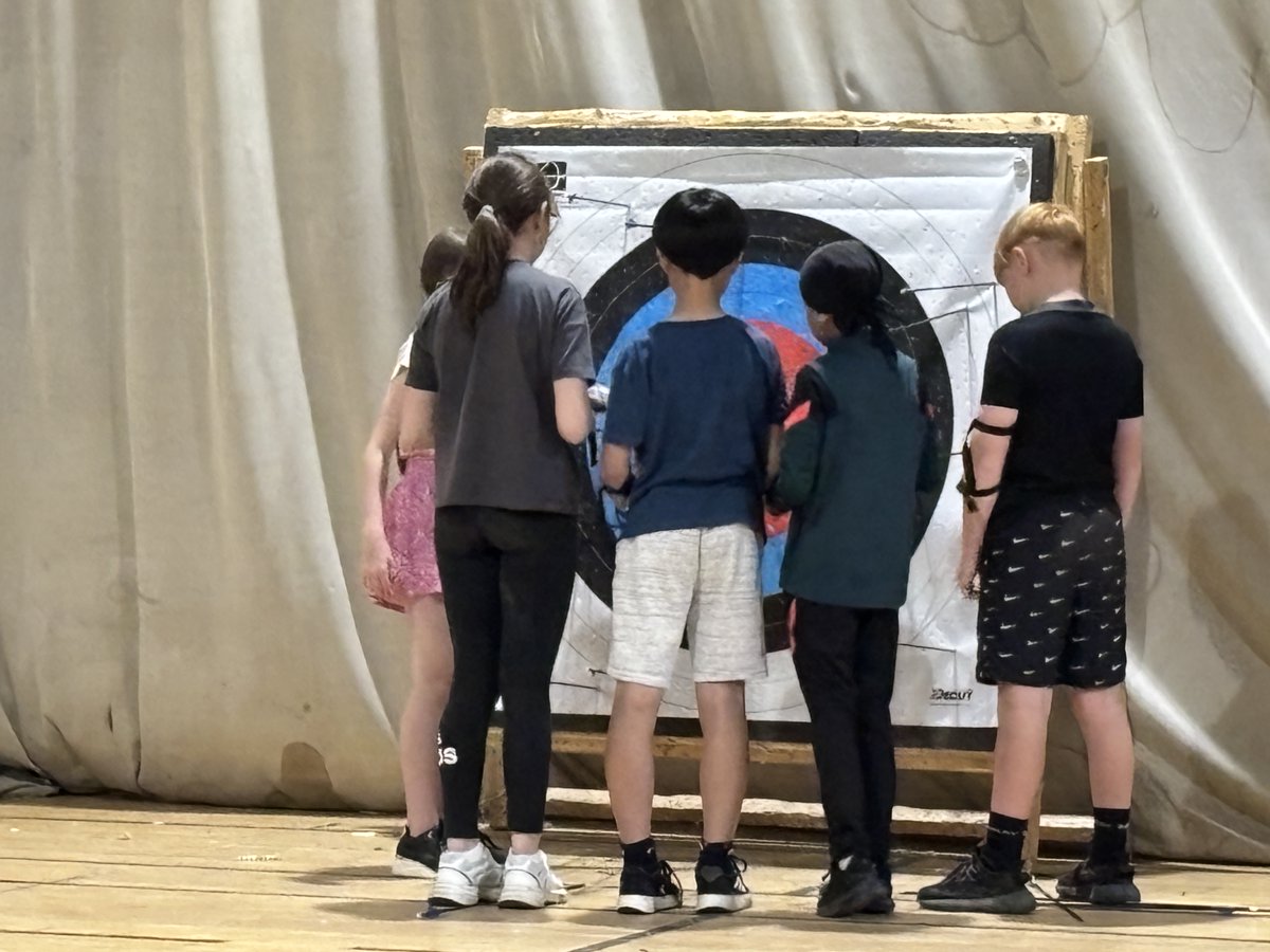_Sandringham's tweet image. Starting the day with archery...and of course checking who got closest to a gold!