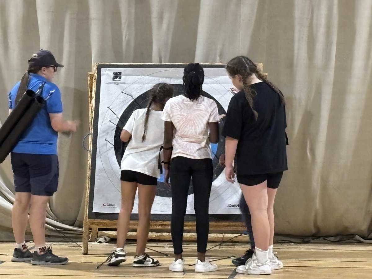 _Sandringham's tweet image. Starting the day with archery...and of course checking who got closest to a gold!