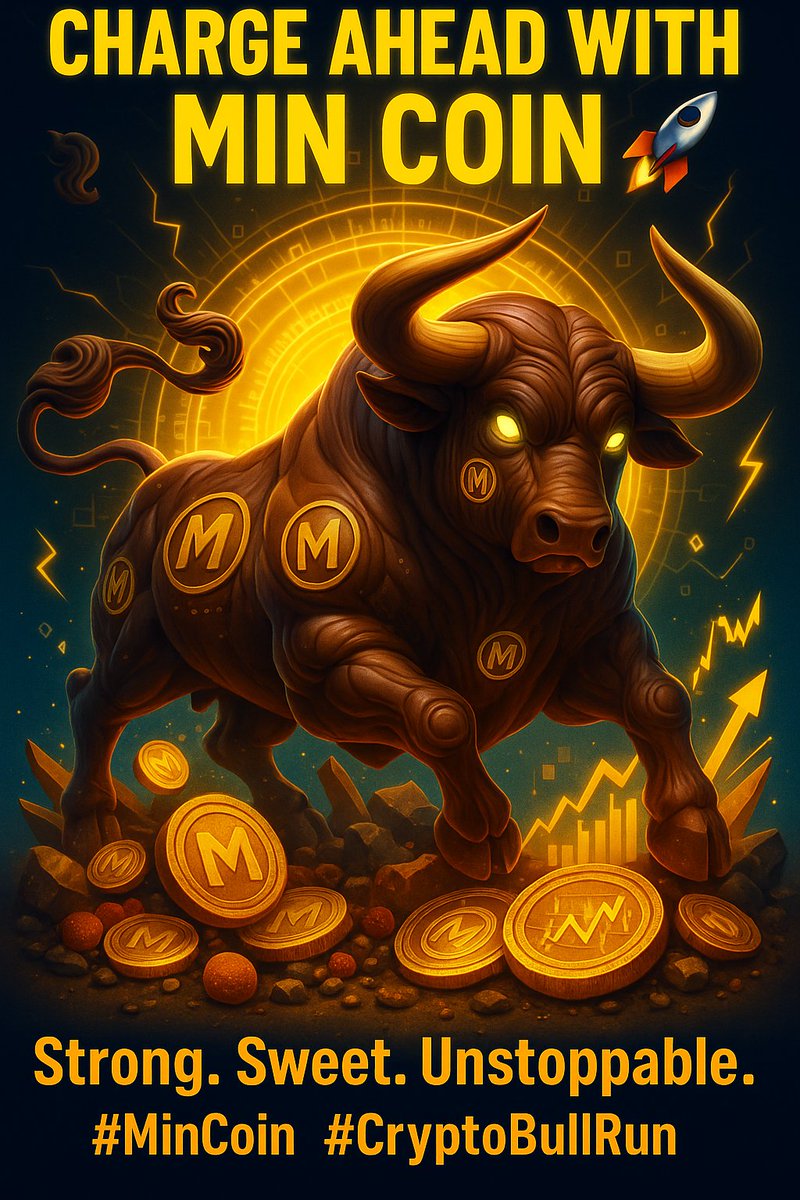 MinCoinweb3's tweet photo. The Crypto Bull is Charging โ MIN COIN Style!๐๐
Chocolate strong. Blockchain sweet.
MIN COIN is leading the crypto bull run!
๐ฅ Donโt miss the momentum โ HODL now!
#MinCoin #CryptoBullRun #Bitcoin #Altcoins #CryptoNews #Bullish #Web3 #HODL #CryptoIndia https://t.co/jyJ6qzDrBo