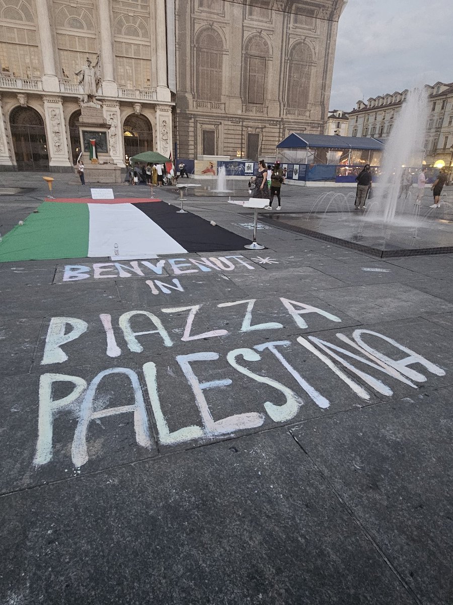 Torino is with Palestine. Tell your Politicians to stop supporting the Israeli Genocide. Stop doing Business with Israel...