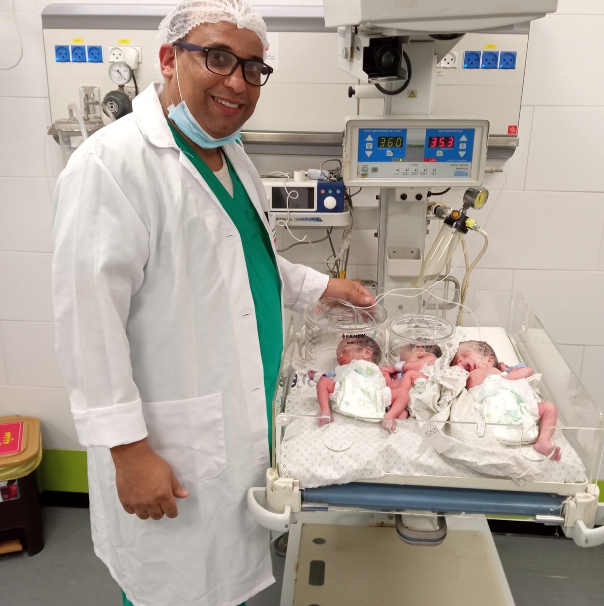 Dr.Muneer Alboursh د.منيرالبرش (@dr_muneer1) on Twitter photo استمرارًا لسياسة استهداف الطواقم الطبية، قتل الاحتلال الإسرائيلي استشاري النساء والولادة، الدكتور موسى خفاجة، إلى جانب أبنائه الثلاثة: شذا موسى خفاجة، جودي موسى خفاجة، و_عادل موسى خفاجة_، جراء قصف خيمتهم في منطقة المواصي غرب خان يونس.
In continuation of its policy of targeting استمرارًا لسياسة استهداف الطواقم الطبية، قتل الاحتلال الإسرائيلي استشاري النساء والولادة، الدكتور موسى خفاجة، إلى جانب أبنائه الثلاثة: شذا موسى خفاجة، جودي موسى خفاجة، و_عادل موسى خفاجة_، جراء قصف خيمتهم في منطقة المواصي غرب خان يونس.
In continuation of its policy of targeting