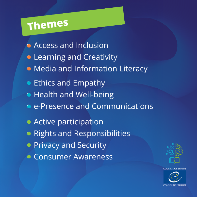 coe's tweet photo. What does digital citizenship mean to you? 

Create a poster or short film that shows how you engage responsibly online and how you use the digital spaces to connect, express and make a difference! 

Deadline: 14 September  

#LearnConnectEngageThrive