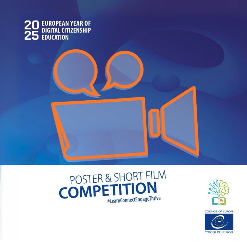 coe's tweet photo. What does digital citizenship mean to you? 

Create a poster or short film that shows how you engage responsibly online and how you use the digital spaces to connect, express and make a difference! 

Deadline: 14 September  

#LearnConnectEngageThrive
