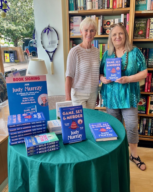 WimbledonBooks's tweet image. So pleased to again host the delightful Judy Murray yesterday. Packed shop, everyone had a lovely time meeting Judy, pictures taken, and buying her new book 'Game Set and Murder'. If you missed her don't fret, we still have some extra signed copies. @JudyMurray @Orionbooks