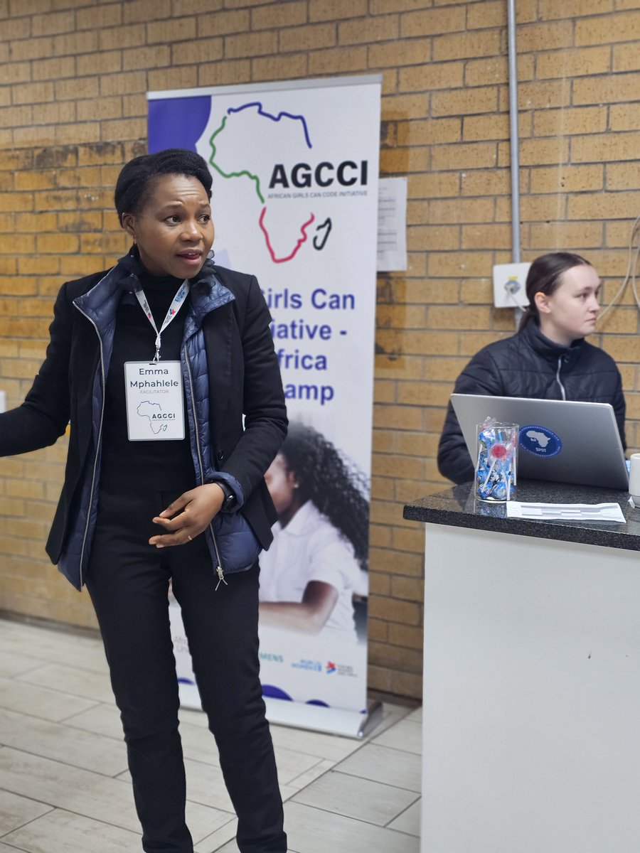 unwomenSA's tweet image. 🌟 Day 2 of the 2025 #AfricanGirlsCanCode Initiative South Africa coding bootcamp!
Today participants dive into introduction Computer Science and exploring exciting careers in STEM. Empowering the next generation of tech leaders, one girl coder at a time 👩🏽‍💻💻✨