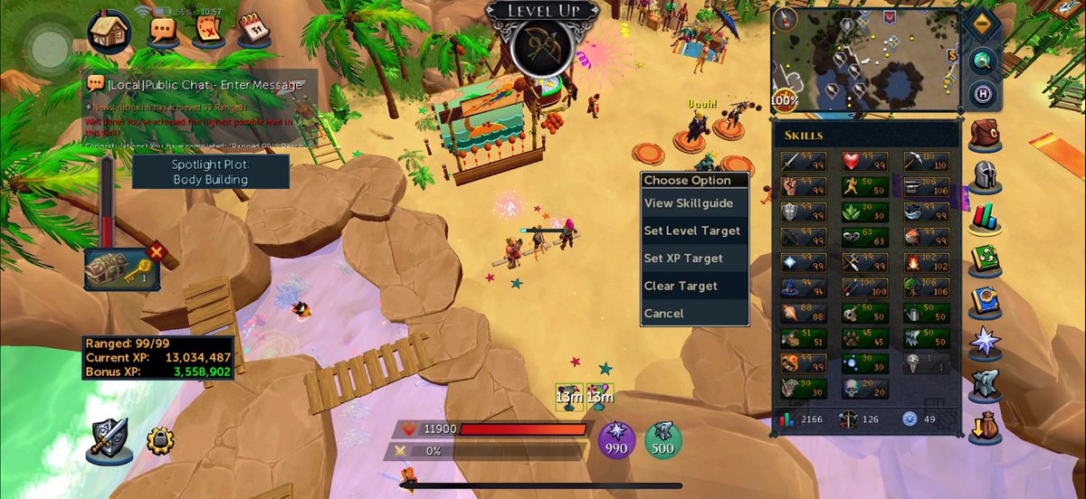 nitroxlim's tweet image. Ranged maxed almost done with all my f2p skills. I have magic and runecrafting left to train but first time to chill #runescape