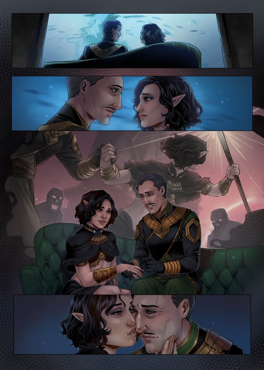 AvionetcaArt's tweet image. Commission for kardia_gates (on insta)馃挋
Rook x Emmrich, one of my favourites comic pages I've ever made. They're so in love鈽猴笍
#DragonAgefanart #EmmrichVolkarin #commissionsopen