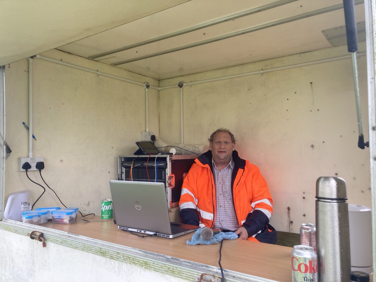 Despite the weather we’re all having fun at the <a href="/merlin/">merlin</a> fayre at #Heweswater! Even tractor balancing is on the menu.