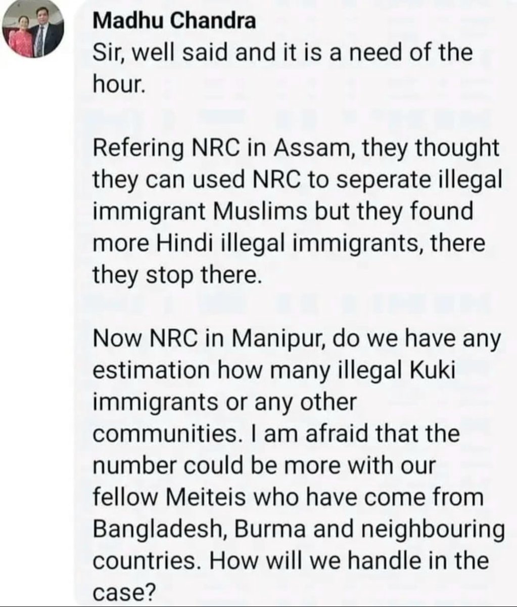 Mighty Warrior Kuki (@kamginthan40473) on Twitter photo Well said Many #MyammarMeiteiMilitants are settle in India #ManipurImphal wearing <a href="/manipur_police/">Manipur Police</a> uniform permits by <a href="/NBirenSingh/">N. Biren Singh</a> <a href="/Paari_Athouba/">Khuraijam Athouba</a> <a href="/MaharajaManipur/">Maharaja Sanajaoba Leishemba.</a> due to they are #SanamahiHindu <a href="/PIBHomeAffairs/">PIB - Ministry of Home Affairs</a> doesn't take it seriously.
<a href="/power_corridors/">POWER CORRIDORS</a> <a href="/ANI/">ANI</a> <a href="/the_hindu/">The Hindu</a> <a href="/ndtv/">NDTV</a> Well said Many #MyammarMeiteiMilitants are settle in India #ManipurImphal wearing <a href="/manipur_police/">Manipur Police</a> uniform permits by <a href="/NBirenSingh/">N. Biren Singh</a> <a href="/Paari_Athouba/">Khuraijam Athouba</a> <a href="/MaharajaManipur/">Maharaja Sanajaoba Leishemba.</a> due to they are #SanamahiHindu <a href="/PIBHomeAffairs/">PIB - Ministry of Home Affairs</a> doesn't take it seriously.
<a href="/power_corridors/">POWER CORRIDORS</a> <a href="/ANI/">ANI</a> <a href="/the_hindu/">The Hindu</a> <a href="/ndtv/">NDTV</a>