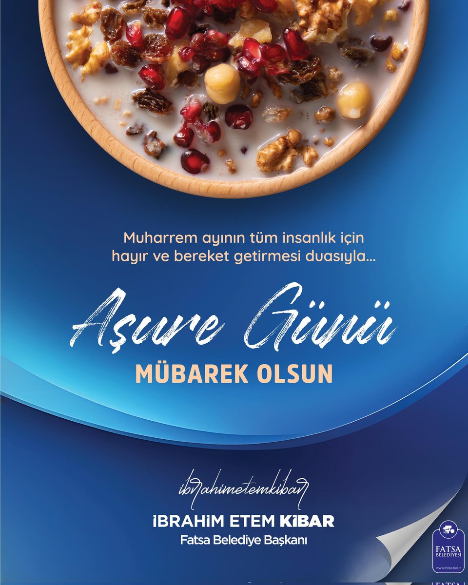 Bolluğun, bereketin ve paylaşmanın simgesi Aşure Günümüz mübarek olsun.

Muharrem ayının tüm insanlığa sağlık, huzur ve bereket getirmesini diliyor; bu özel günün hayırlara vesile olmasını temenni ediyorum.

#AşureGünü