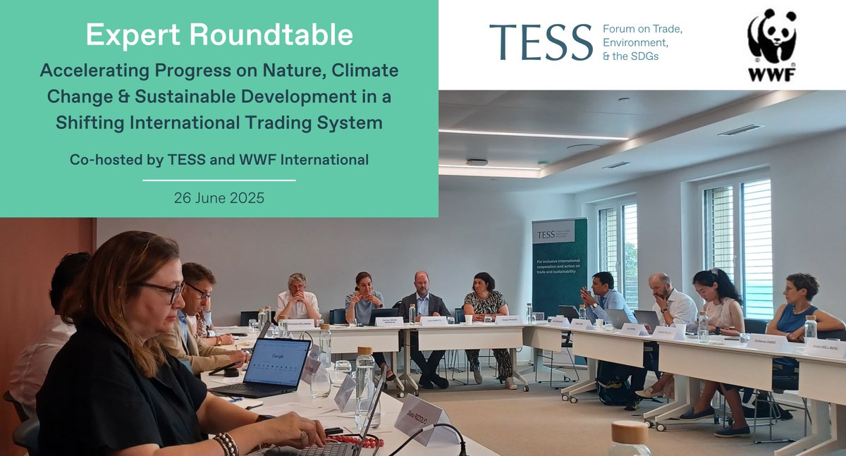 TESSForum's tweet image. 🌿 TESS was pleased to co-host an expert roundtable last week on “Accelerating Progress on Nature, Climate Change & Sustainable Development in a Shifting International Trading System.”
Thank you to all who joined us for a focused, robust and forward-looking discussion. It was a…