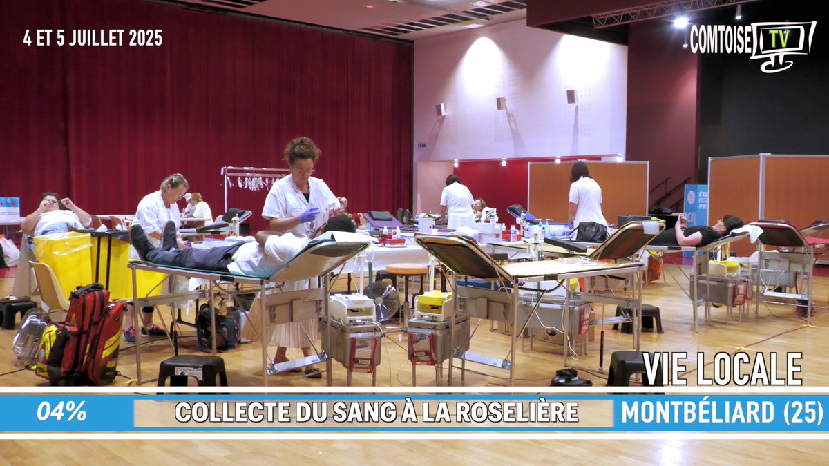 VIE LOCALE Comtoise TV
UN DON QUI PEUT SAUVER 3 VIES. On a souvent entendu cette phrase hier à la Roselière de Montbéliard  à l'occasion de la collecte de sang organisée ce Vendredi et Samedi par l'Amicale des donneurs de sang .RETOUR EN IMAGE
youtu.be/W0YxWn-O1tc?si…