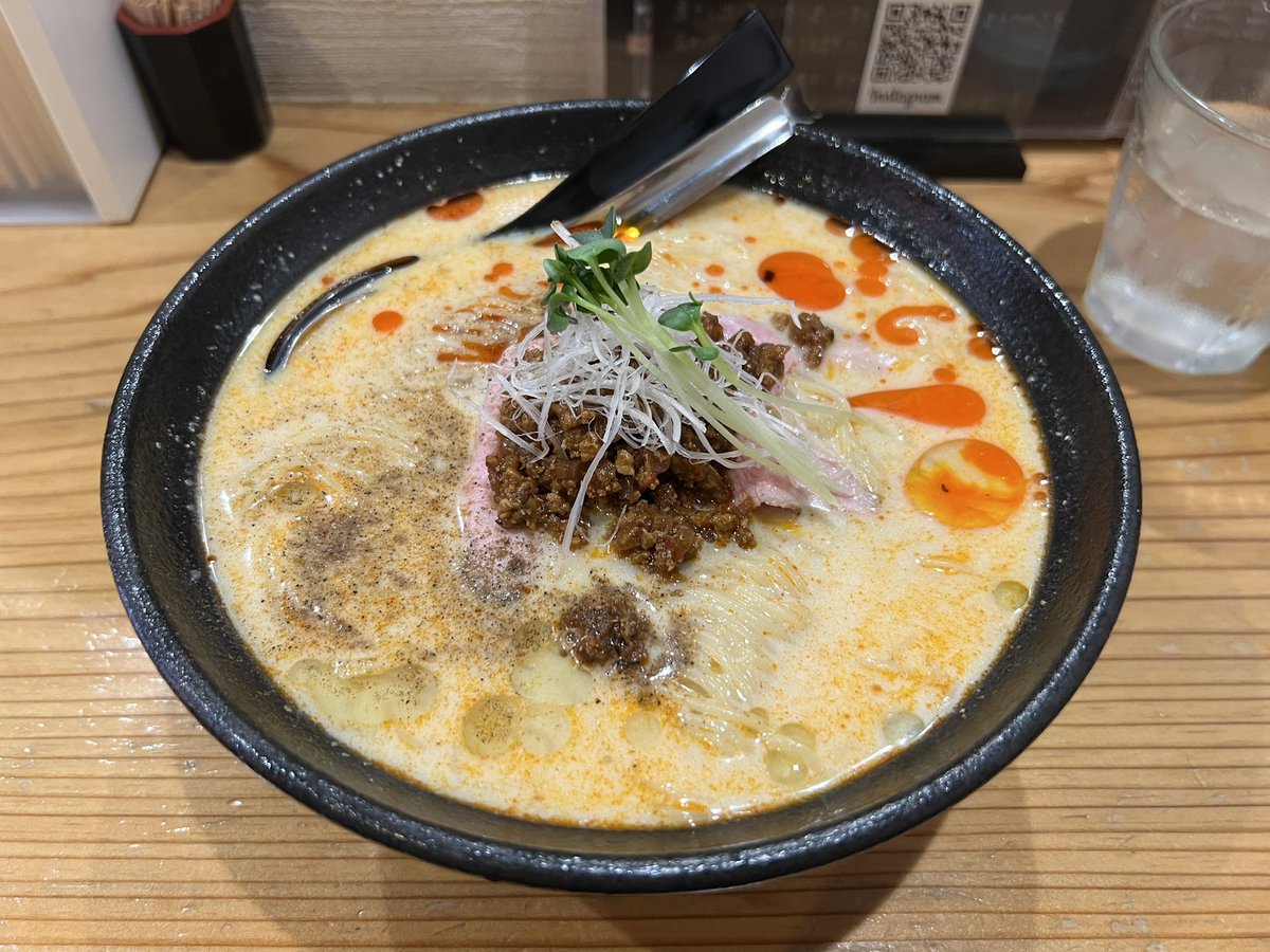 城下町どすんの冷やし豆乳担々麺！好きな味です！