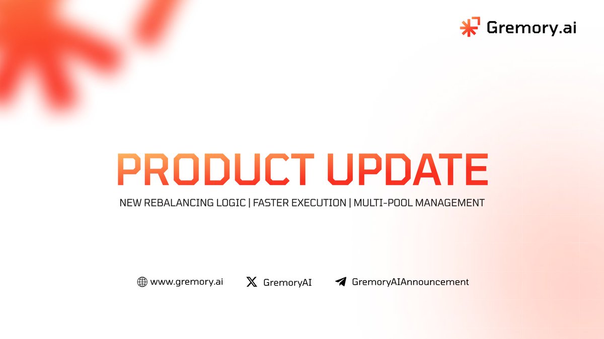 GremoryAI's tweet photo. Product Update: 5th July 2025! 📢

1. PnL now runs per epoch with agent-level granularity across realized and unrealized yield — enabling time-bound performance attribution.

2. Rebalance logic dynamically targets bins using live market skew + volatility, outperforming static range logic in volatile conditions.

3. Meteora bin snapshots + external feeds now sync under 5s via a hybrid polling-push loop with staleness fallback.

4. Agents now auto-fire based on TWAP drift, slippage spikes, or LP spread anomalies — enabling responsive repositioning.

5. Low-liquidity bins now invoke compressed-scope fallbacks, reducing slippage by 38% in early tests.

Stay tuned!