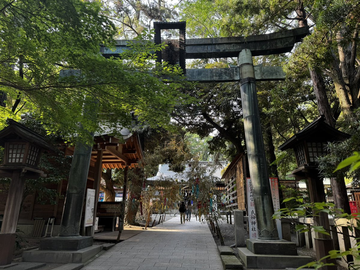 hamjiro_world's tweet photo. 平塚八幡宮
七夕祭り🎋一色に！
境内には風鈴や吹き流しなど至る所にあり、祭りの雑踏から離れて一休み出来る。 https://t.co/UBuIKQ222V