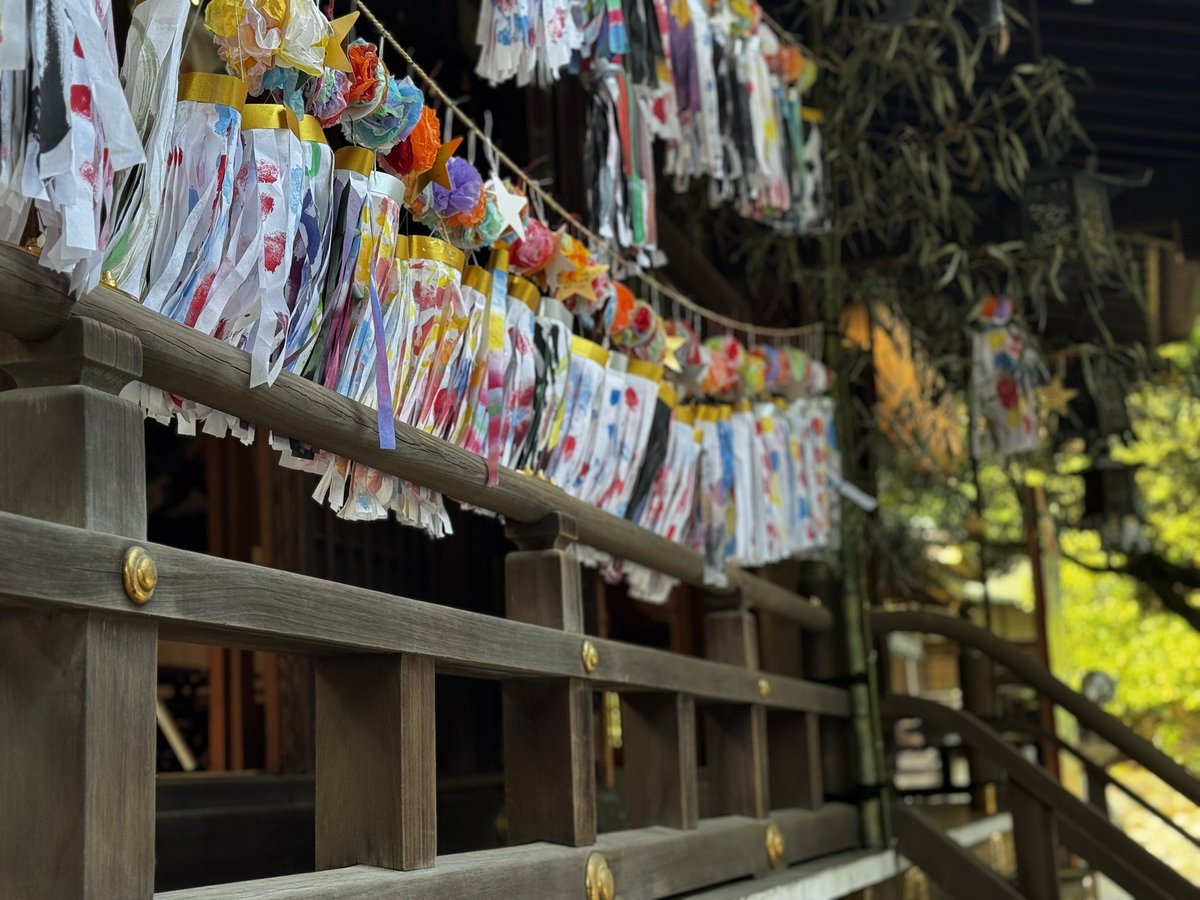 hamjiro_world's tweet photo. 平塚八幡宮
七夕祭り🎋一色に！
境内には風鈴や吹き流しなど至る所にあり、祭りの雑踏から離れて一休み出来る。 https://t.co/UBuIKQ222V
