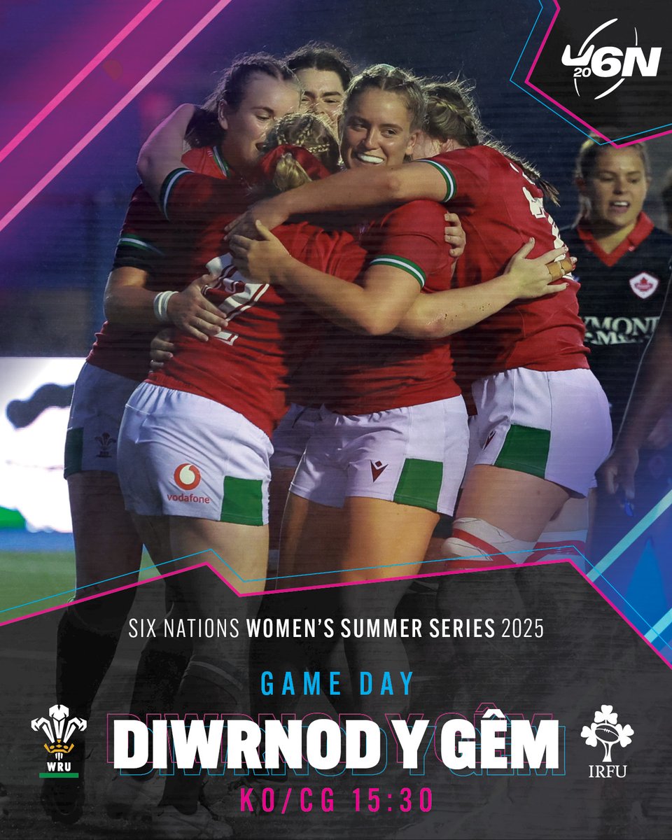 WelshRugbyUnion's tweet photo. 💥 𝘿𝙄𝙒𝙍𝙉𝙊𝘿 𝙔 𝙂Ê𝙈 | 𝙈𝘼𝙏𝘾𝙃 𝘿𝘼𝙔 🔥
Matchday 1️⃣ for the U20s at Ystrad Mynach 💪
🆚️ @IrishRugby
🏆 @SixNationsU20
🗓 05.07.25
⏰ 15:30 KO
🏟️ @CSEYstradMynach
🎟 Free entry
📺 WRU YouTube channel
#U6NSummerSeries | #WALvIRE https://t.co/YiSfCyyjz9