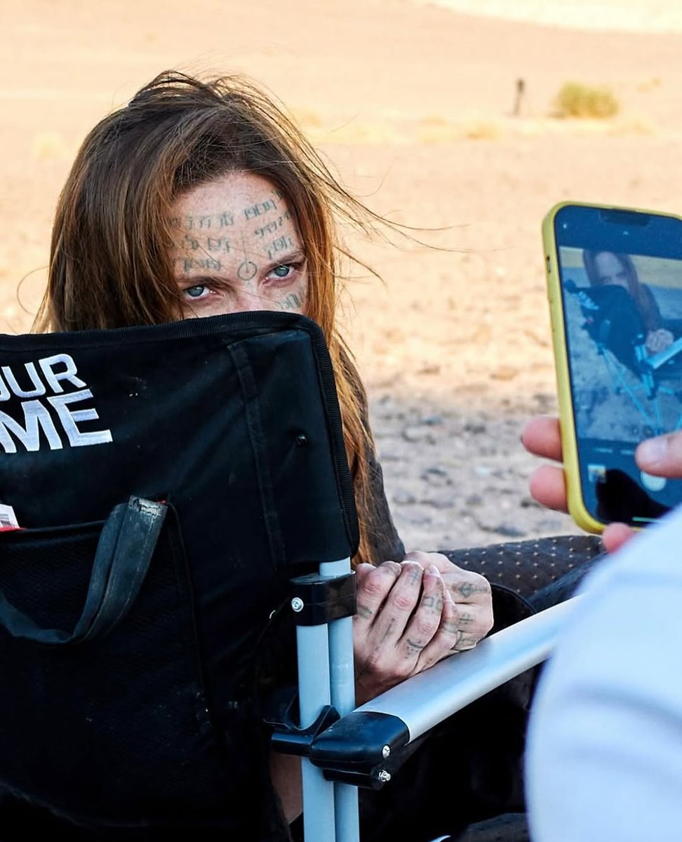 Rebecca Ferguson on the set of DUNE: PART 2