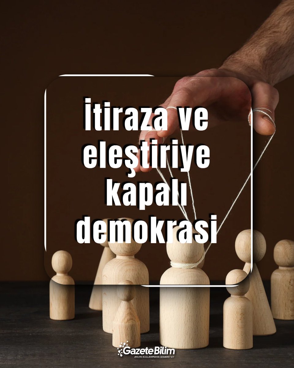 📍Demokrasi yalnızca seçimlerden ibaret değil; esas gücünü itirazlardan, eleştirilerden ve çoğulcu katılımdan alır. Ancak günümüzde bazı iktidarlar, bu eleştiri kanallarını “demokrasi” adına kapatıyor. Böyle bir düzende muhalefet bastırılır, fikirler susturulur ve demokrasi