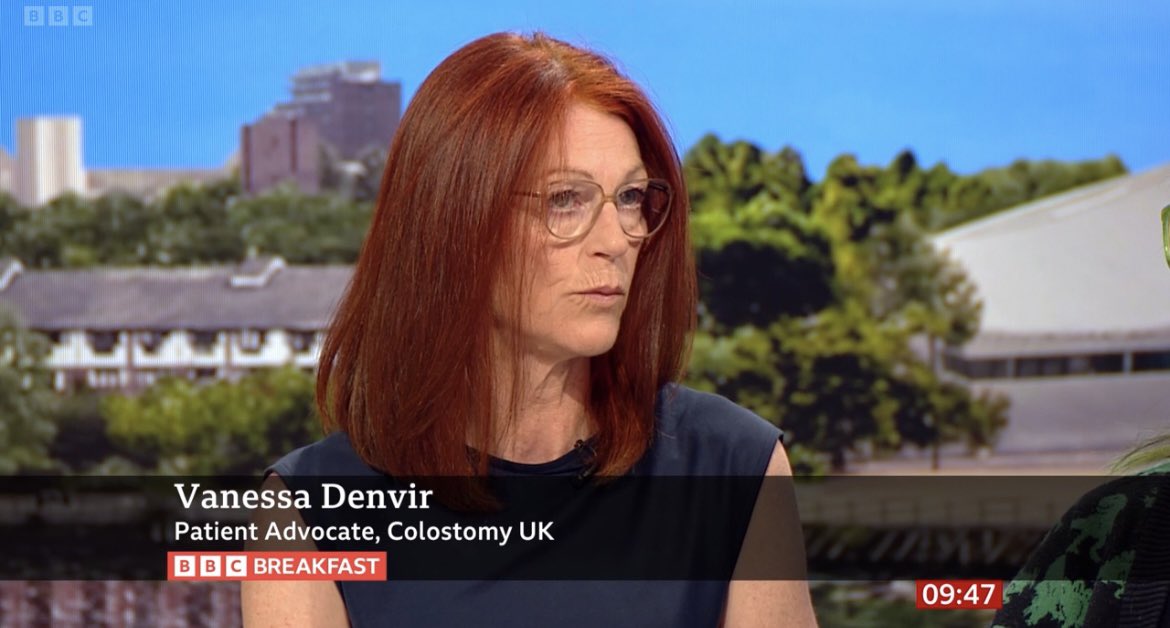 ColostomyUK (@colostomyuk) on Twitter photo Our volunteer and patient advocate Vanessa joined the <a href="/BBCBreakfast/">BBC Breakfast</a> sofa this morning to talk about the challenges of living in a society with a hidden disability.
You can watch the interview on IPlayer... Our volunteer and patient advocate Vanessa joined the <a href="/BBCBreakfast/">BBC Breakfast</a> sofa this morning to talk about the challenges of living in a society with a hidden disability.
You can watch the interview on IPlayer...