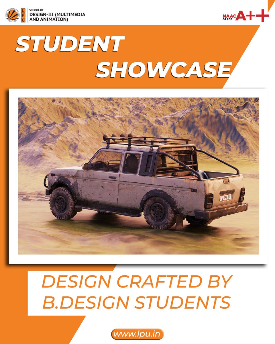 LPUMultimedia's tweet image. Stunning automobile design crafted by B.Design students — where creativity meets engineering!

#AutomobileDesign #BDesignProjects #StudentWork #DesignInnovation #CreativeMinds #CampusTalent #FutureDesigners
