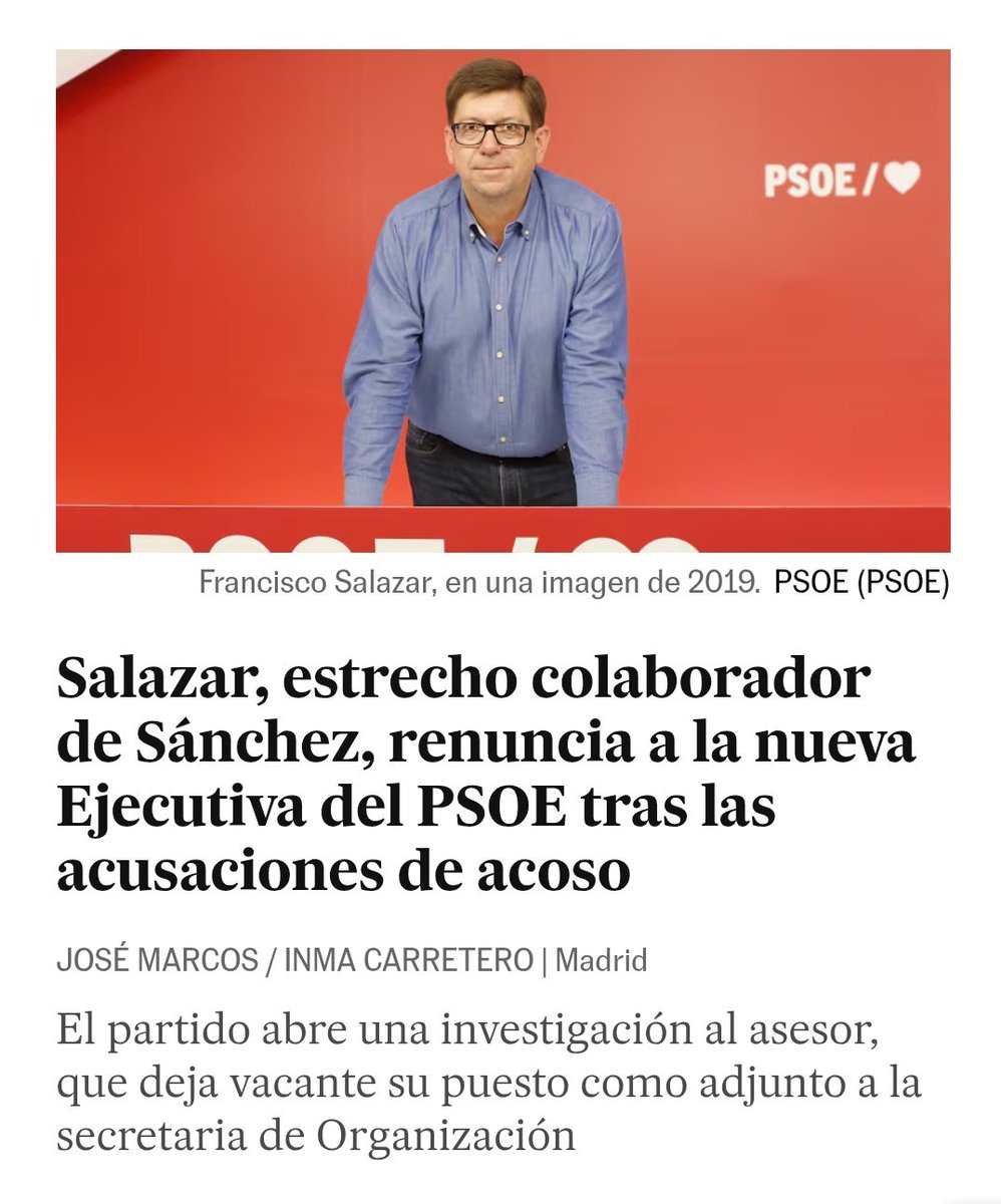 iggodin's tweet photo. Otro al que pone Pedro Sánchez y del que Pedro Sánchez no sabía nada. ¿No se cansan en Ferraz de este bochorno? Vais a ir todos 'palante' #comitefederalpsoe #CorruPSOE https://t.co/g2RxxT2jbj