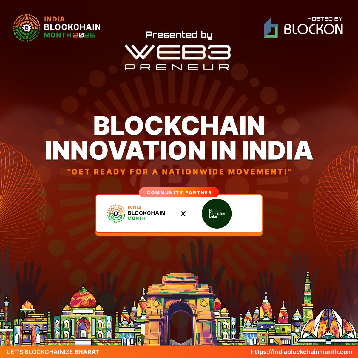We’re proud to join India Blockchain Month 2025 as an official Community Partner 🇮🇳

Together with <a href="/INBMOfficial/">India Blockchain Month</a>, we’re co-creating a nationwide Web3 movement that celebrates innovation, builders &amp; real impact from India to the world 🌍

📅 September 2025 #INBM25 🚀