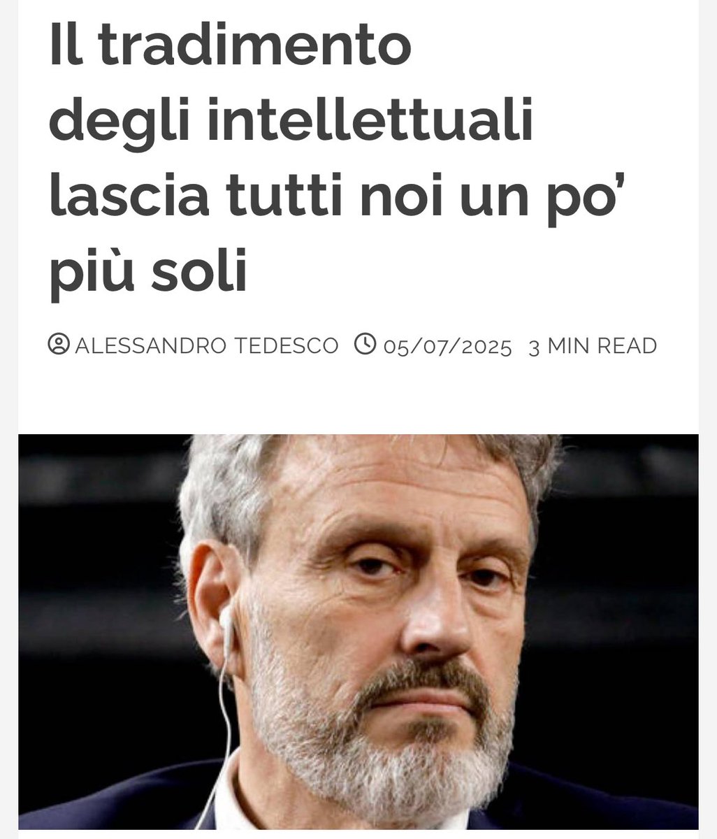 Parsi non è solo. È il sintomo più visibile di una malattia che ha contagiato una parte dell’intellighenzia occidentale. Una malattia che porta a rinunciare alla fatica del pensiero critico in cambio della comoda e gratificante posizione nel coro.
Il link all’articolo ⬇️⬇️