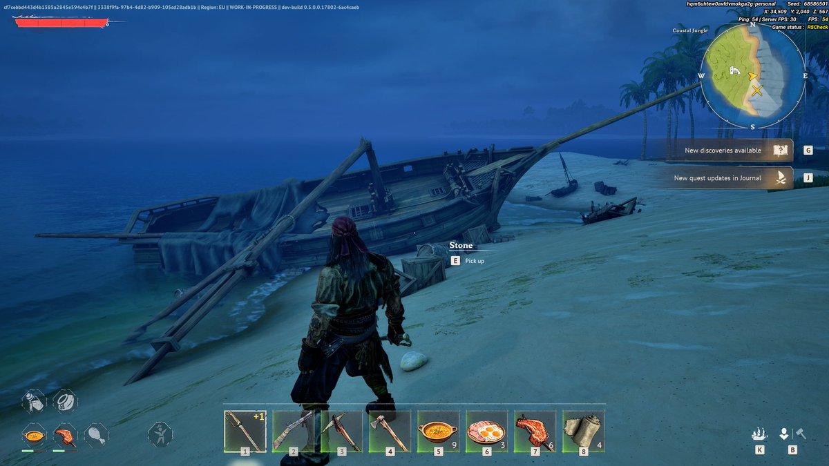 CaptTrep's tweet image. Little adventure last night on @PlayCrosswind 
Stumbled upon a wreck. Think I could use this! Might make the seas a little easier to traverse now!