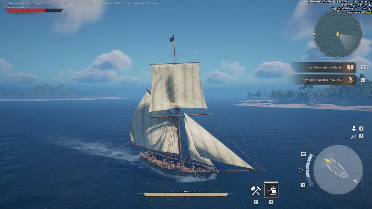 CaptTrep's tweet image. Little adventure last night on @PlayCrosswind 
Stumbled upon a wreck. Think I could use this! Might make the seas a little easier to traverse now!