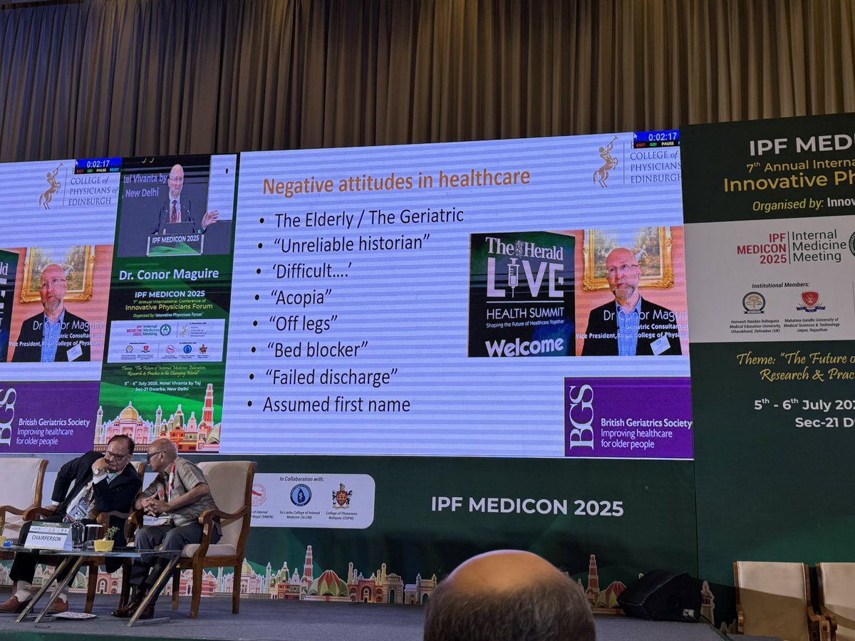 Nim Bulteel (@nimbulteel) on Twitter photo Conor Maguire talking about the need to obliterate ageism from healthcare - an ageing society is a success! <a href="/RCPEdin/">Royal College of Physicians of Edinburgh</a> #IPFmedicon2025 Conor Maguire talking about the need to obliterate ageism from healthcare - an ageing society is a success! <a href="/RCPEdin/">Royal College of Physicians of Edinburgh</a> #IPFmedicon2025
