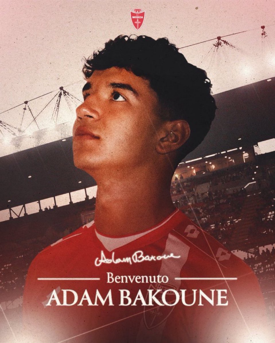 🚨⬅️ 𝐎𝐅𝐅𝐈𝐂𝐈𝐀𝐋 | Adam Bakoune leaves AC Milan and joins Monza on a permanent transfer. 🇮🇹🔴