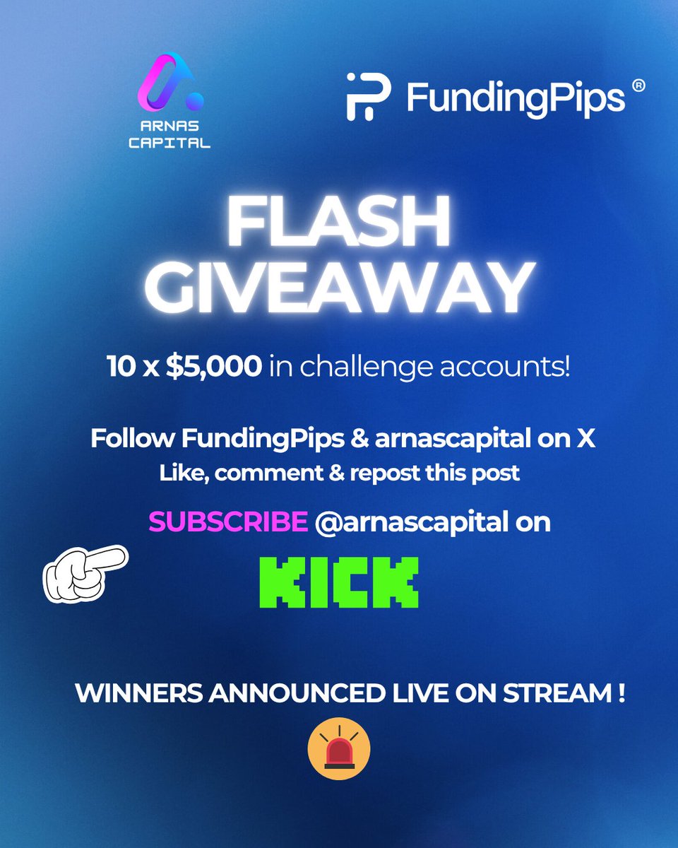 arnascapital (@amazuronis) on Twitter photo ⏰IT'S OFFICIAL! <a href="/fundingpips/">FundingPips</a> is an official Arnas Capital stream sponsor as of 2nd of July! To celebrate I am doing a FLASH GIVEAWAY for you all. WINNERS ANNOUNCED TOMORROW LIVE ON STREAM 17:00 GMT🤠🤠🤠 ⏰IT'S OFFICIAL! <a href="/fundingpips/">FundingPips</a> is an official Arnas Capital stream sponsor as of 2nd of July! To celebrate I am doing a FLASH GIVEAWAY for you all. WINNERS ANNOUNCED TOMORROW LIVE ON STREAM 17:00 GMT🤠🤠🤠