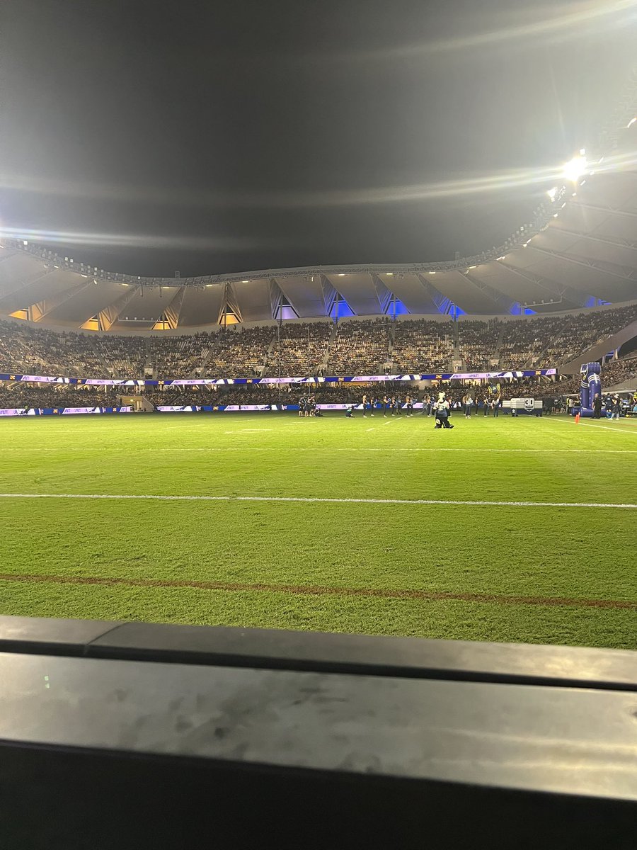 With Miss 22 at the the footy . I have more more chins than a Chinese phone book but how good 😍