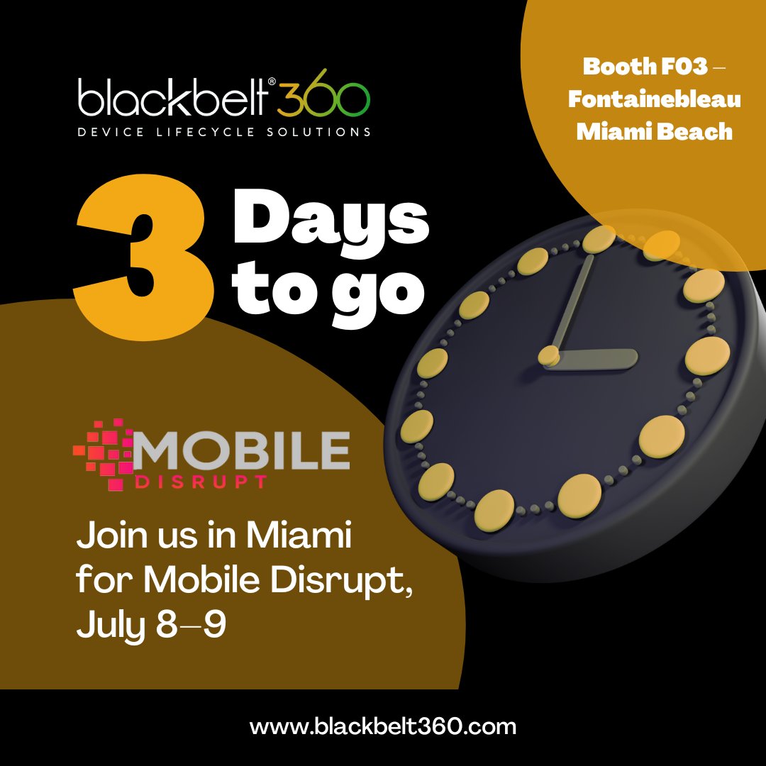 BB360Software's tweet photo. 3 Days to Mobile Disrupt

📢 The countdown is on.

Join us in Miami for Mobile Disrupt, July 8–9. 

📍 Booth F03 – Fontainebleau Miami Beach

🔗 Book a meeting: https://t.co/8RXRn84jQE https://t.co/18n8cwBkXi