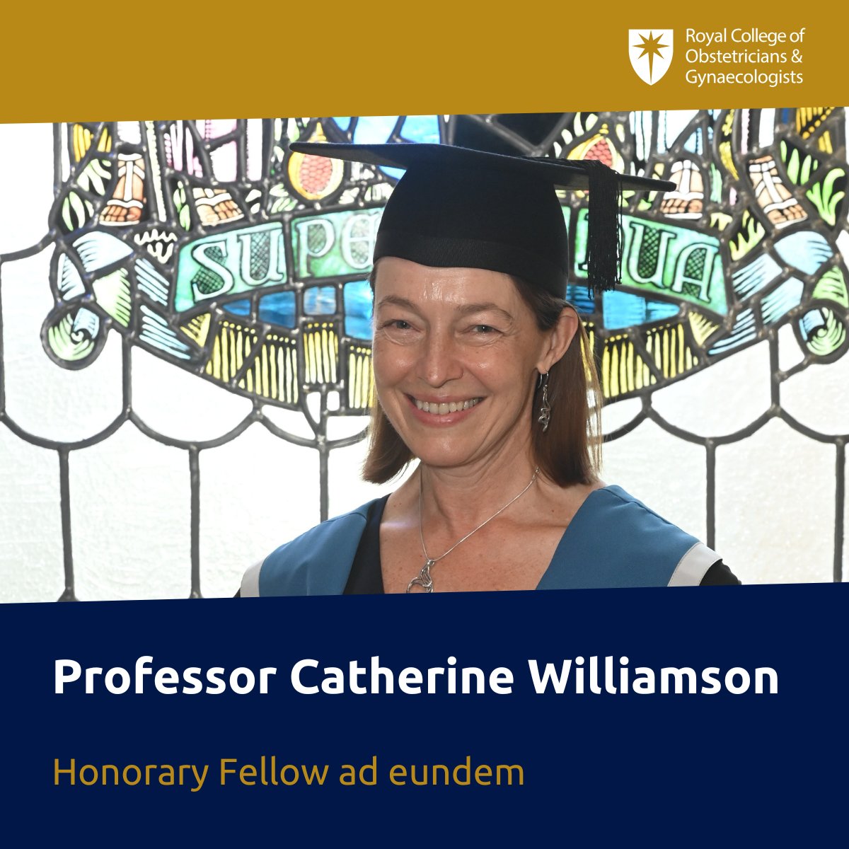 We are proud to award Honorary Fellowship ad eundem to Prof Catherine Williamson. A leader in maternal medicine, her research has transformed clinical understanding of pregnancy-related liver disorders, diabetes and hyperemesis, shaping both national and international guidance.