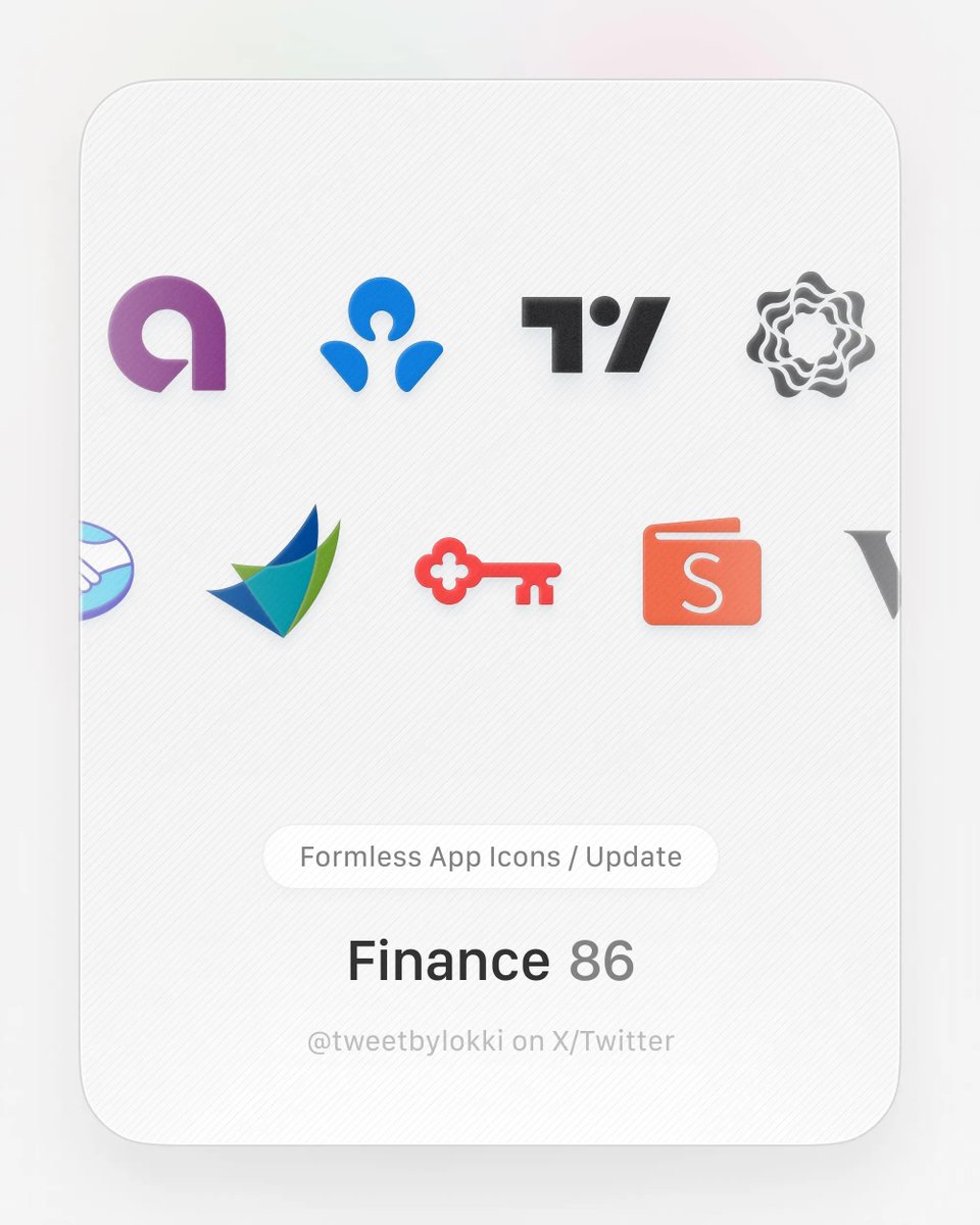 Hi there!

I’ve just updated the Formless App Icons with new Finance icons. 

To grab the update, simply redownload the pack from your Gumroad library. Thanks for following along!