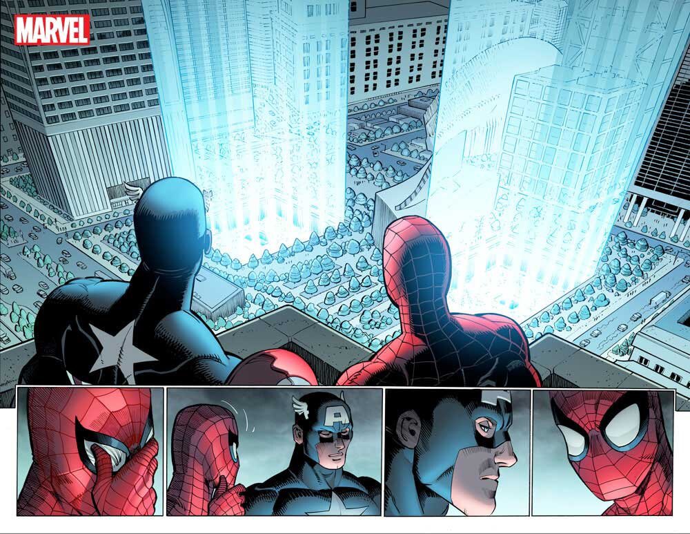 lizgit's tweet image. 9/11 is canon in marvel