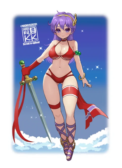 本日7月5日はビキニの日でありアテナ姫のお誕生日であります おめでとうございます～ #格ゲーキャラ描こうぜ #ビキニの日