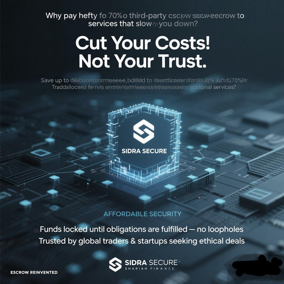 fireflygold09's tweet image. 🔐 Trust Made Simple
SIDRA SECURE protects your digital transactions with blockchain-based escrow. Funds are released only when both sides fulfill their deal.
👉 Discover how it works.
#SidraSecure #DigitalTrust #EscrowTech
Project link here: sidrastart.com/project/69344c…

@maljefairi…