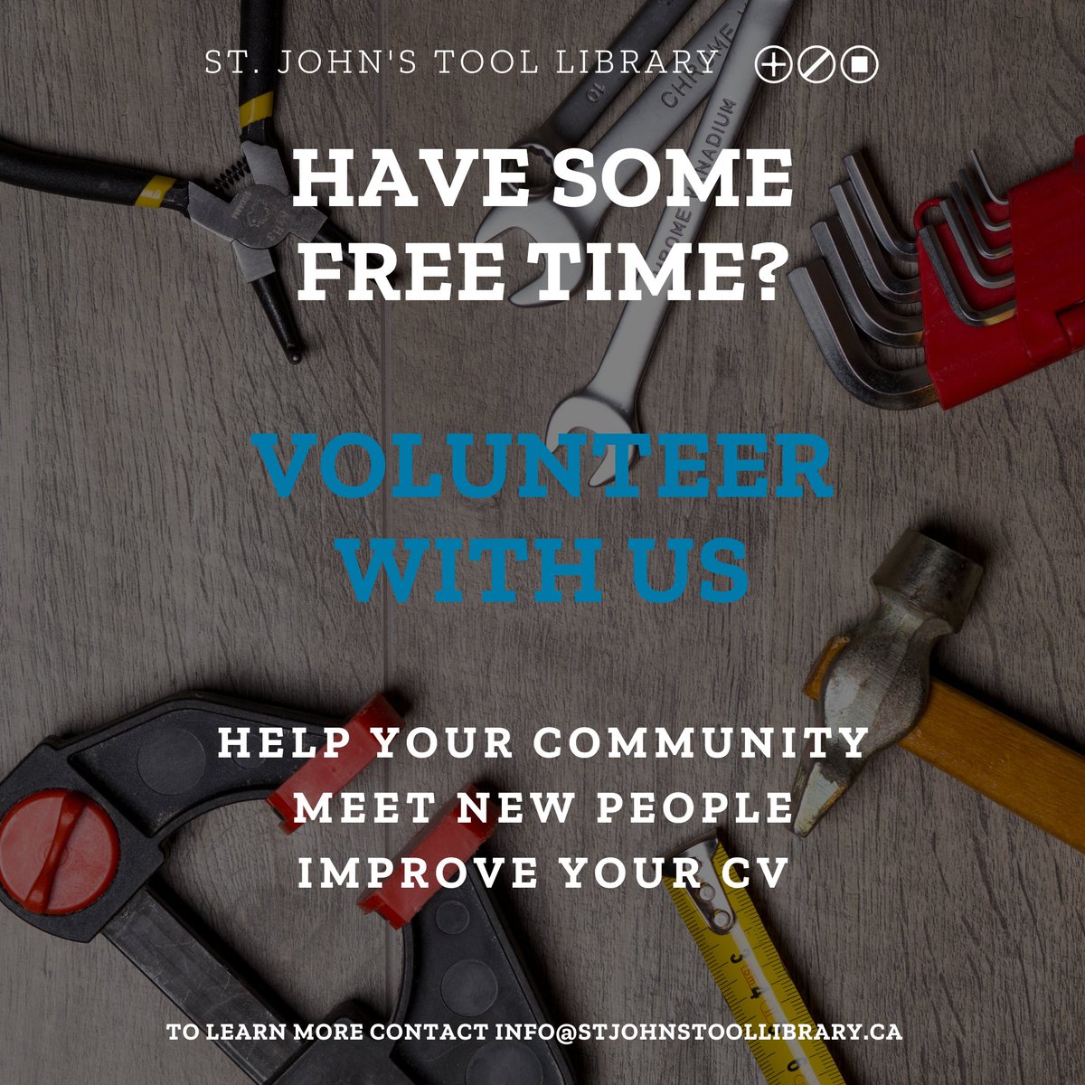 Volunteers can help in the front desk, organize and fix tools, help with media and more!